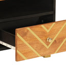 vidaXL barna és fekete tömör mangófa dohányzóasztal 80 x 54 x 40 cm