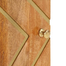 vidaXL barna és fekete tömör mangófa kisszekrény 40x33,5x75 cm