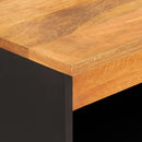 vidaXL barna és fekete tömör mangófa kisszekrény 60x33,5x75 cm