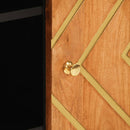 vidaXL barna és fekete tömör mangófa kisszekrény 90x33,5x75 cm