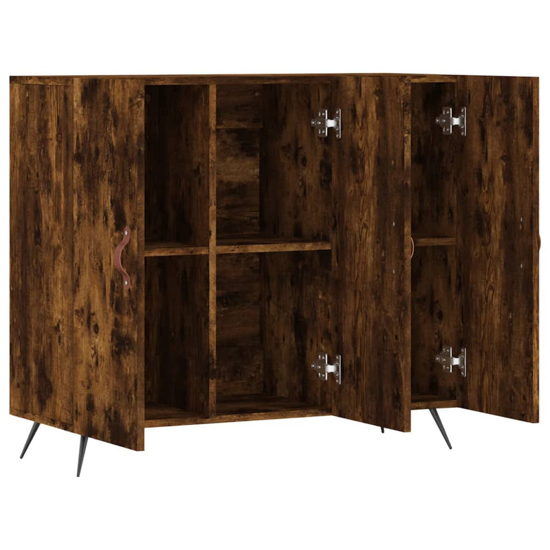 vidaXL füstös tölgy színű szerelt fa tálalószekrény 90 x 34 x 80 cm