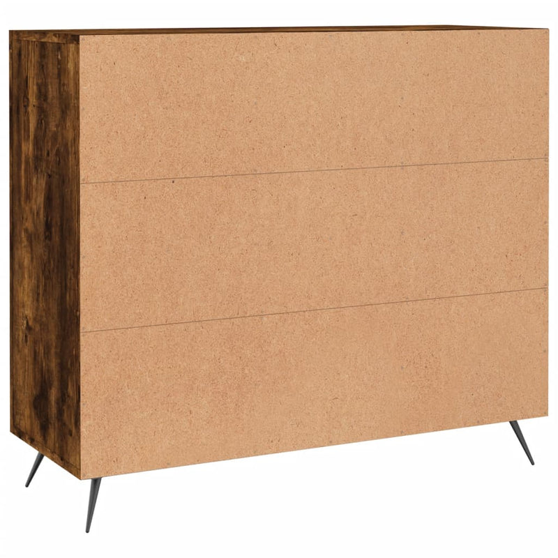 vidaXL füstös tölgy színű szerelt fa tálalószekrény 90 x 34 x 80 cm