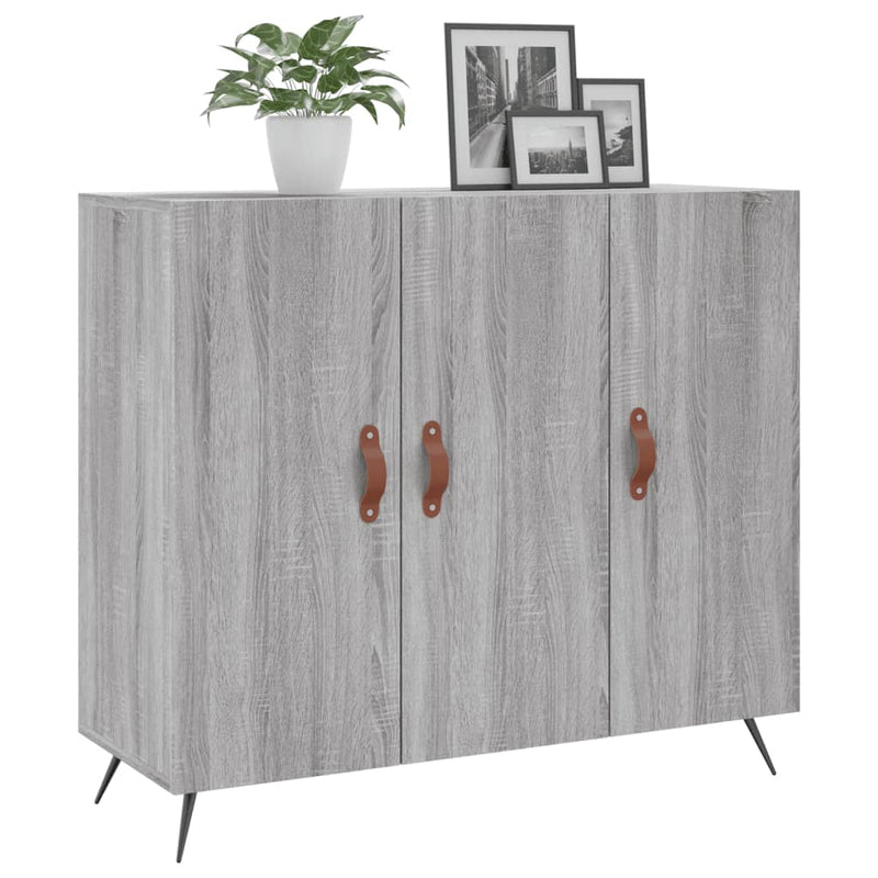 vidaXL szürke sonoma színű szerelt fa tálalószekrény 90 x 34 x 80 cm