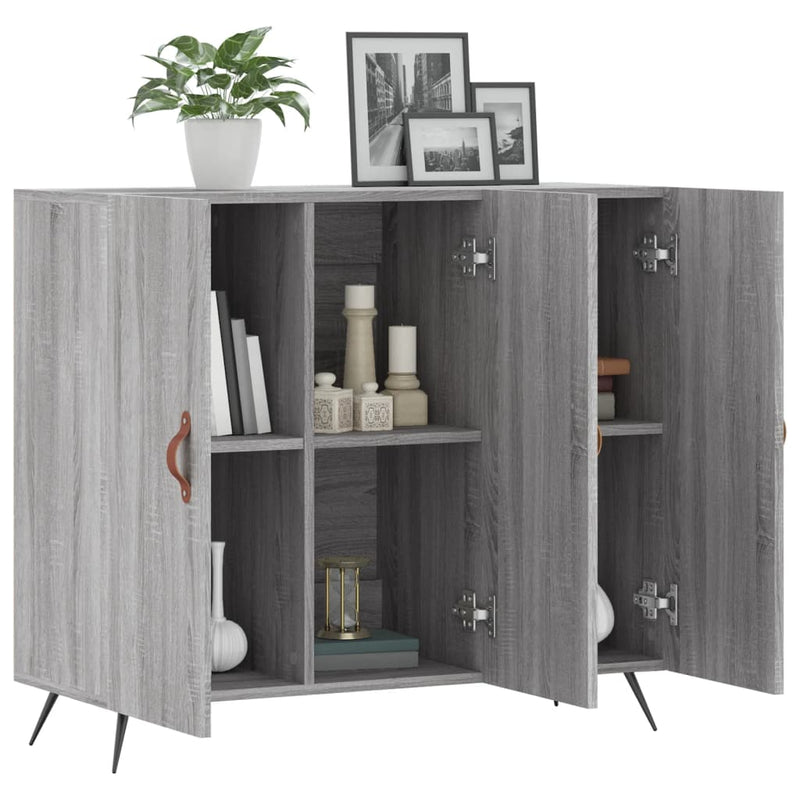 vidaXL szürke sonoma színű szerelt fa tálalószekrény 90 x 34 x 80 cm