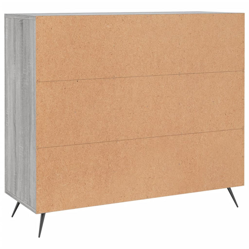 vidaXL szürke sonoma színű szerelt fa tálalószekrény 90 x 34 x 80 cm