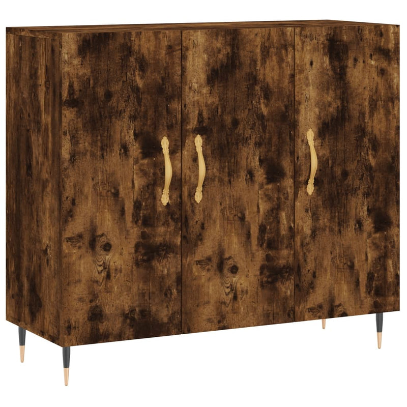 vidaXL füstös tölgy színű szerelt fa tálalószekrény 90 x 34 x 80 cm