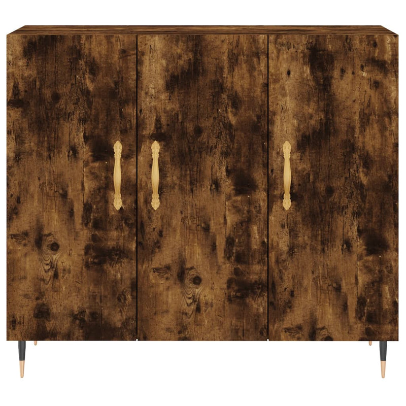 vidaXL füstös tölgy színű szerelt fa tálalószekrény 90 x 34 x 80 cm