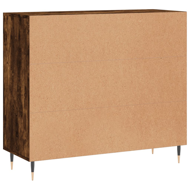 vidaXL füstös tölgy színű szerelt fa tálalószekrény 90 x 34 x 80 cm