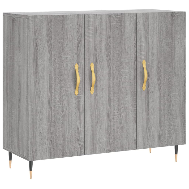 vidaXL szürke sonoma színű szerelt fa tálalószekrény 90 x 34 x 80 cm