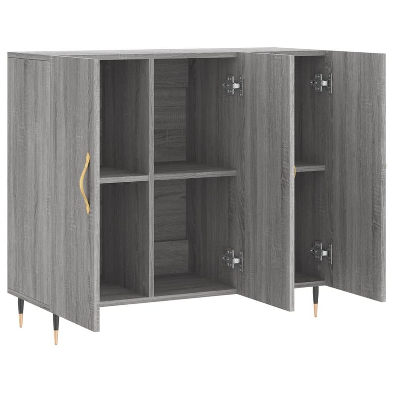 vidaXL szürke sonoma színű szerelt fa tálalószekrény 90 x 34 x 80 cm