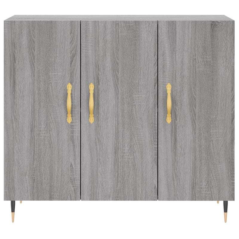 vidaXL szürke sonoma színű szerelt fa tálalószekrény 90 x 34 x 80 cm