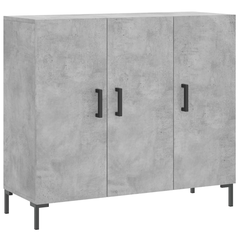 vidaXL betonszürke szerelt fa tálalószekrény 90 x 34 x 80 cm