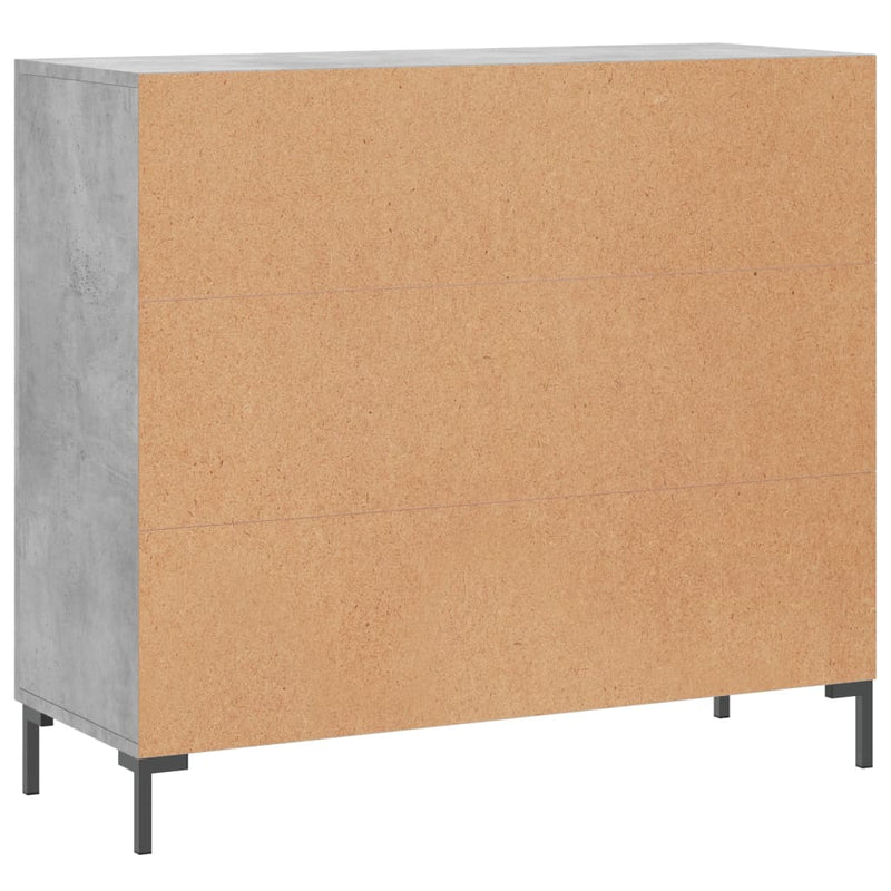 vidaXL betonszürke szerelt fa tálalószekrény 90 x 34 x 80 cm