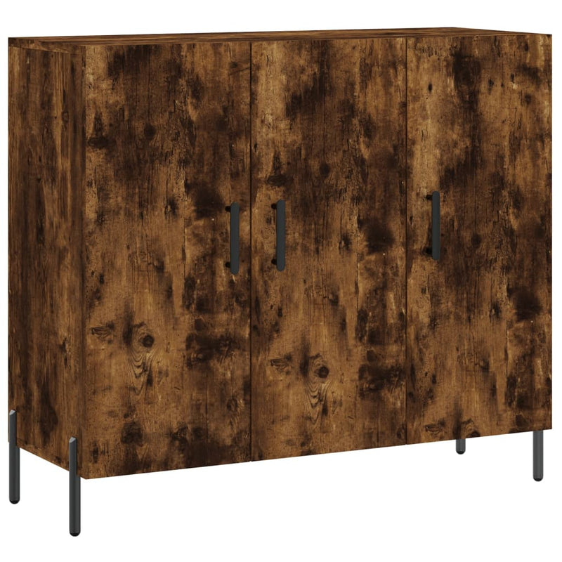 vidaXL füstös tölgy színű szerelt fa tálalószekrény 90 x 34 x 80 cm