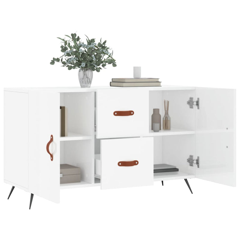 vidaXL magasfényű fehér szerelt fa tálalószekrény 100 x 36 x 60 cm
