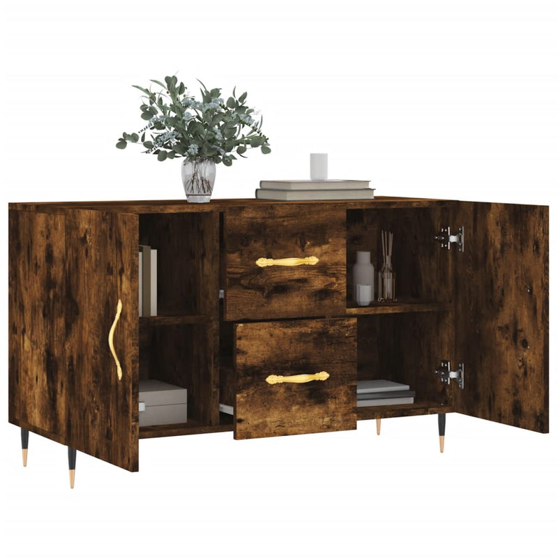 vidaXL füstös tölgy színű szerelt fa tálalószekrény 100 x 36 x 90 cm