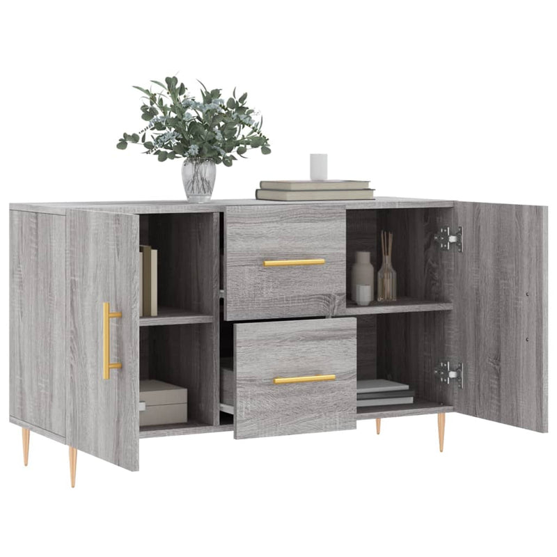 vidaXL szürke sonoma színű szerelt fa tálalószekrény 100 x 36 x 60 cm