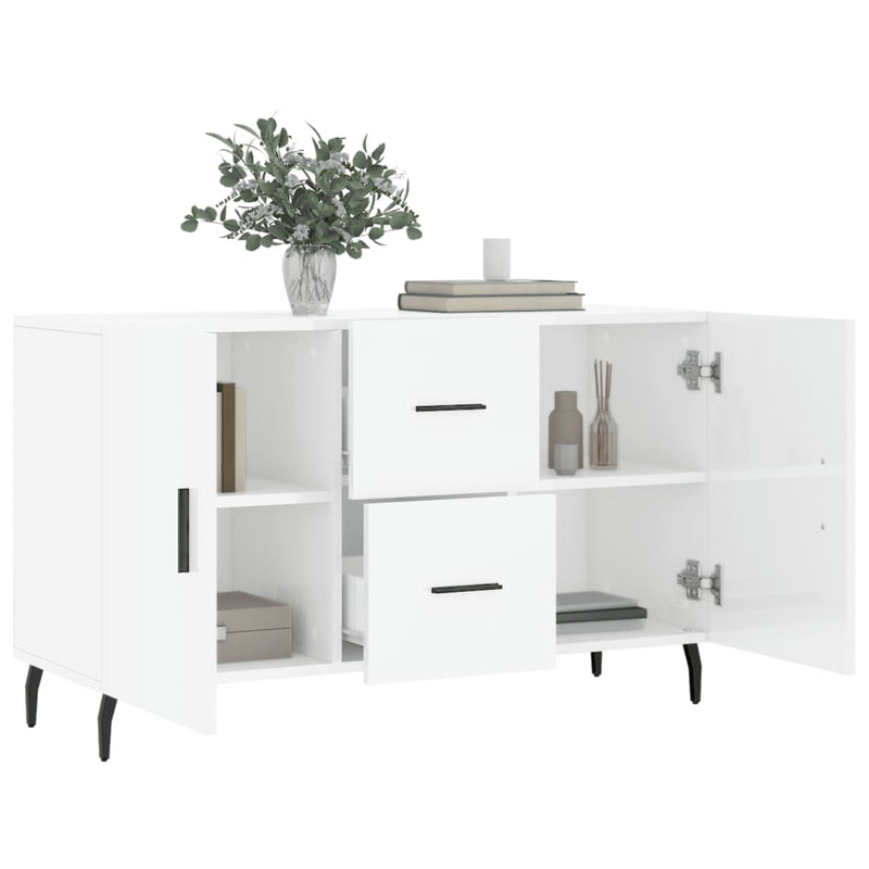 vidaXL magasfényű fehér szerelt fa tálalószekrény 100 x 36 x 60 cm