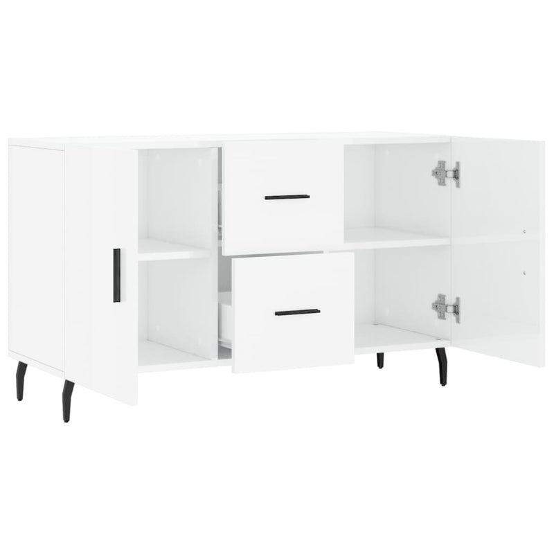 vidaXL magasfényű fehér szerelt fa tálalószekrény 100 x 36 x 60 cm