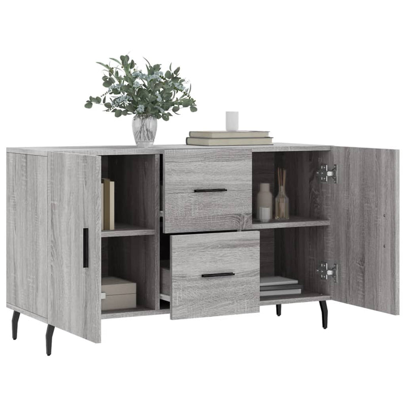 vidaXL szürke sonoma színű szerelt fa tálalószekrény 100 x 36 x 60 cm