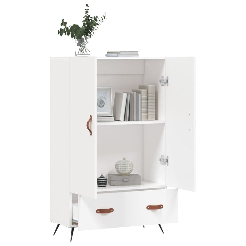 vidaXL fehér szerelt fa magasszekrény 69,5 x 31 x 115 cm