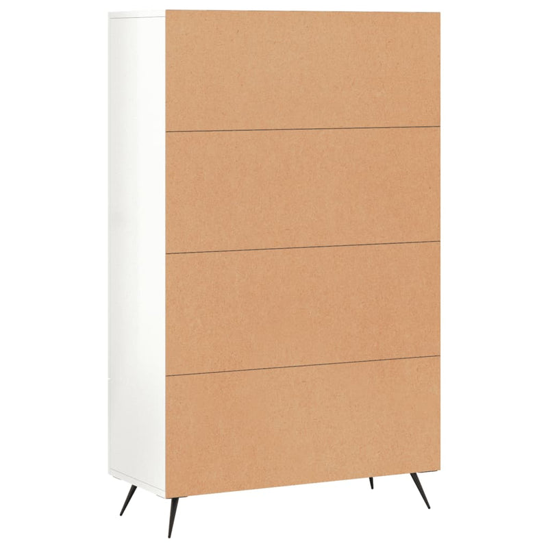 vidaXL magasfényű fehér szerelt fa magasszekrény 69,5 x 31 x 115 cm