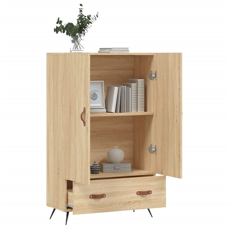 vidaXL sonoma tölgy színű szerelt fa magasszekrény 69,5 x 31 x 115 cm