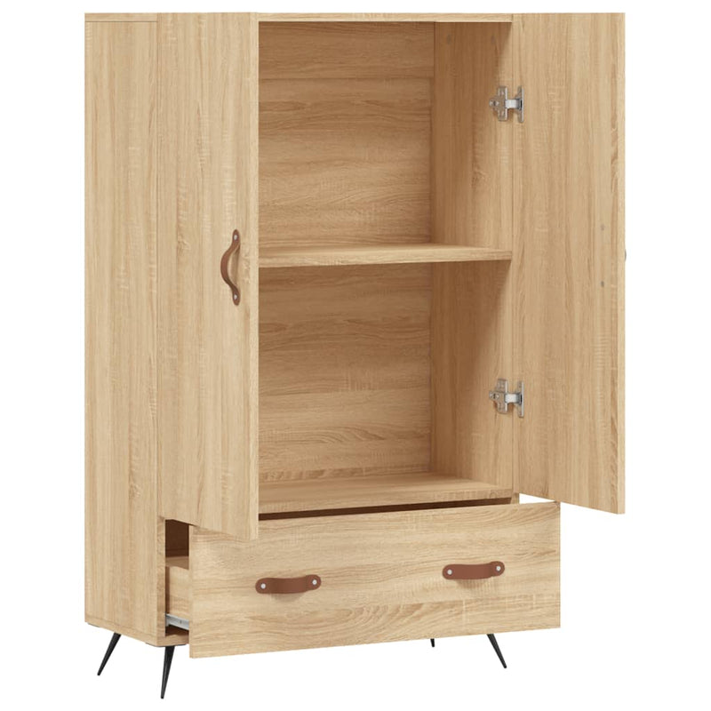 vidaXL sonoma tölgy színű szerelt fa magasszekrény 69,5 x 31 x 115 cm