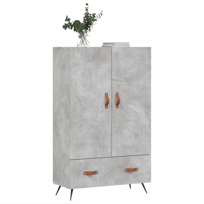 vidaXL betonszürke szerelt fa magasszekrény 69,5 x 31 x 115 cm