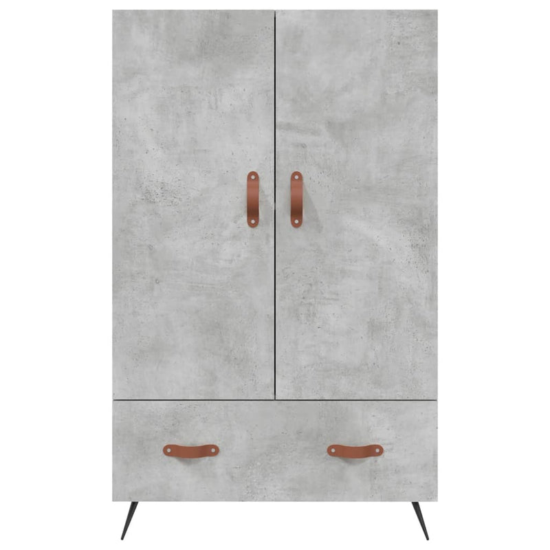 vidaXL betonszürke szerelt fa magasszekrény 69,5 x 31 x 115 cm