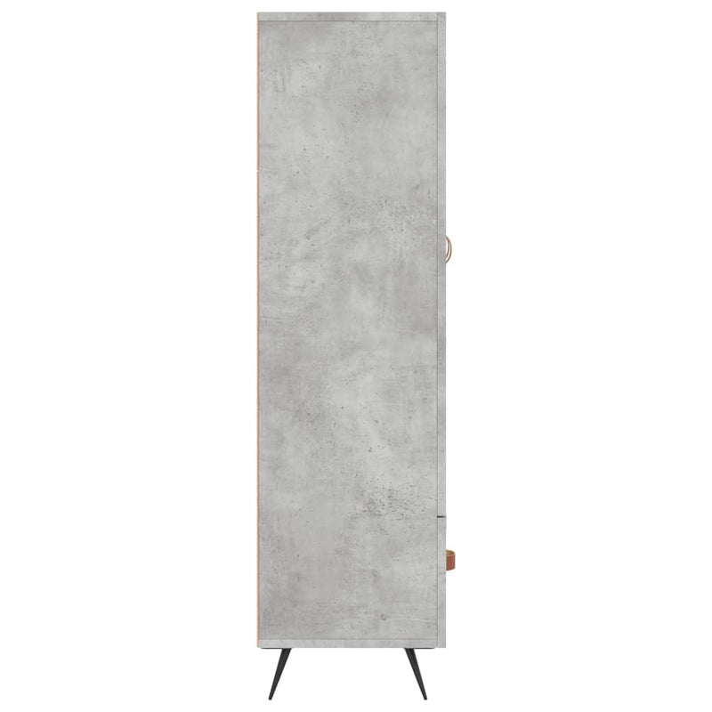 vidaXL betonszürke szerelt fa magasszekrény 69,5 x 31 x 115 cm