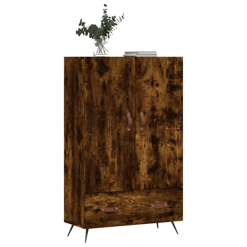 vidaXL füstös tölgy színű szerelt fa magasszekrény 69,5 x 31 x 115 cm