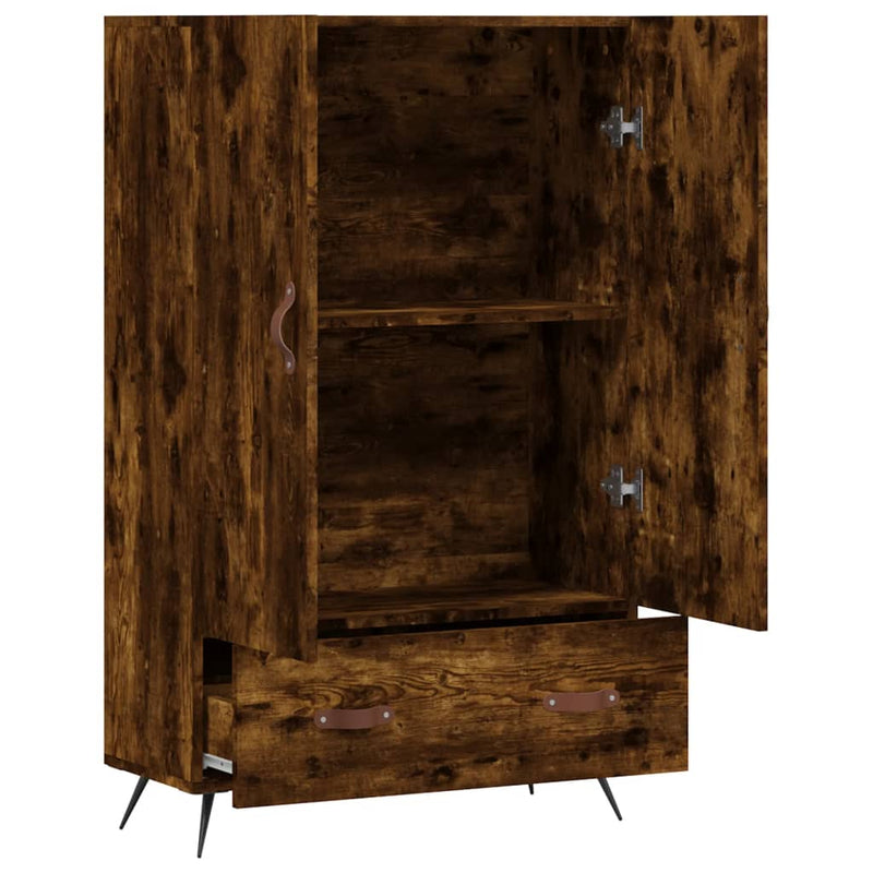 vidaXL füstös tölgy színű szerelt fa magasszekrény 69,5 x 31 x 115 cm