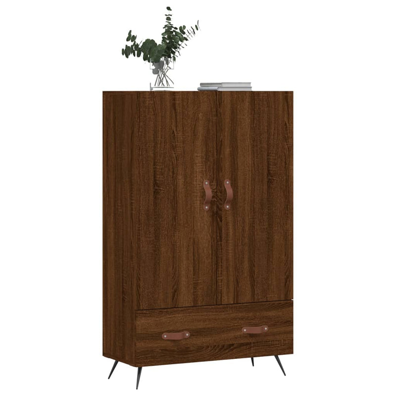 vidaXL barna tölgyszínű szerelt fa magasszekrény 69,5 x 31 x 115 cm
