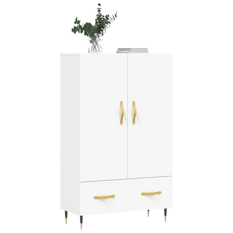 vidaXL fehér szerelt fa magasszekrény 69,5 x 31 x 115 cm