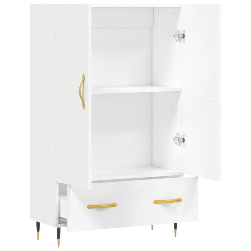 vidaXL fehér szerelt fa magasszekrény 69,5 x 31 x 115 cm