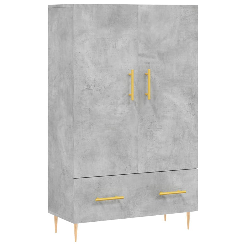 vidaXL betonszürke szerelt fa magasszekrény 69,5 x 31 x 115 cm