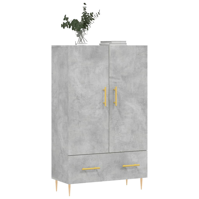 vidaXL betonszürke szerelt fa magasszekrény 69,5 x 31 x 115 cm