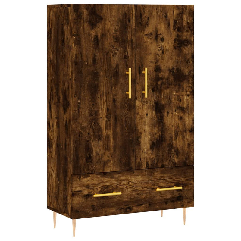 vidaXL füstös tölgy színű szerelt fa magasszekrény 69,5 x 31 x 115 cm