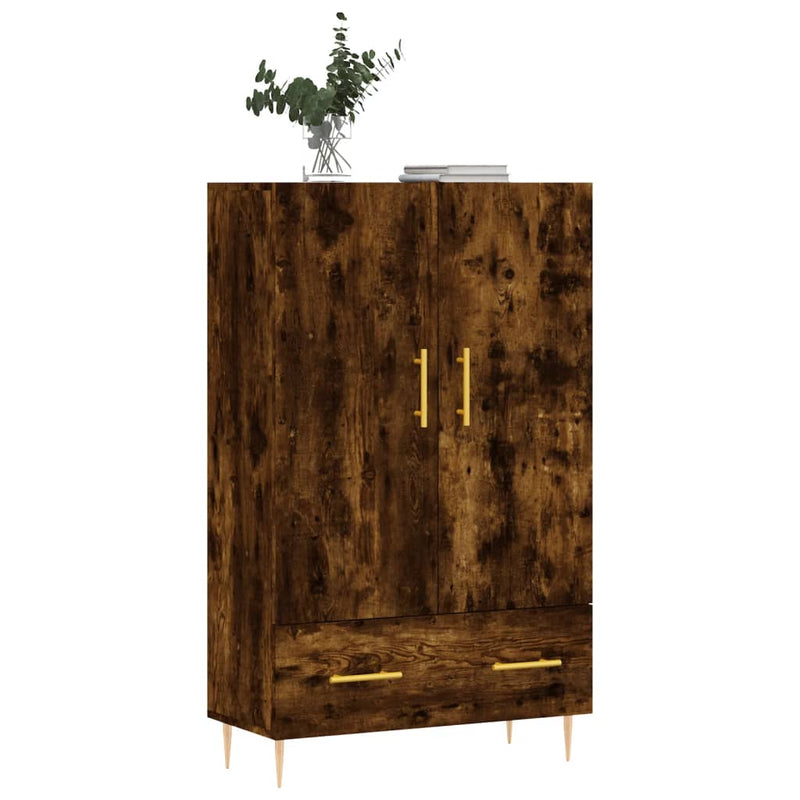 vidaXL füstös tölgy színű szerelt fa magasszekrény 69,5 x 31 x 115 cm