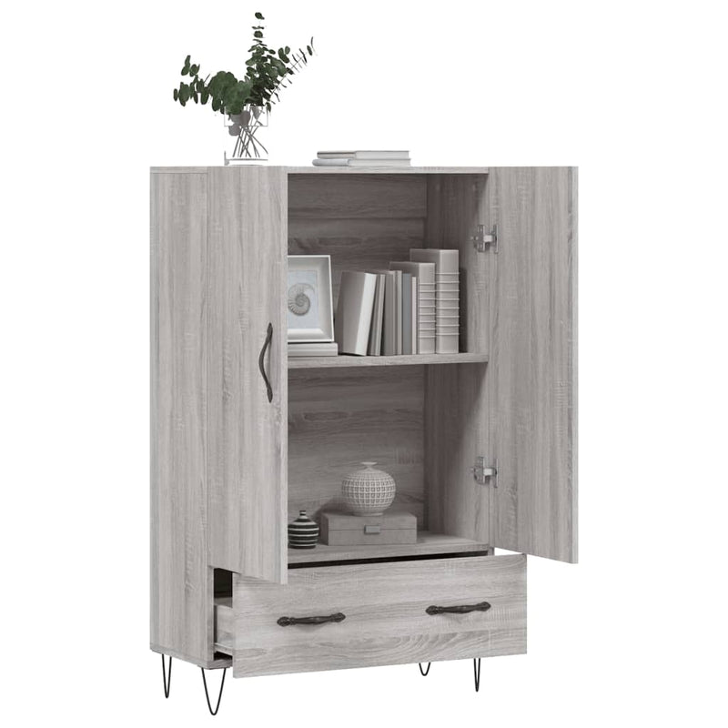vidaXL szürke sonoma szerelt fa magasszekrény 69,5 x 31 x 115 cm