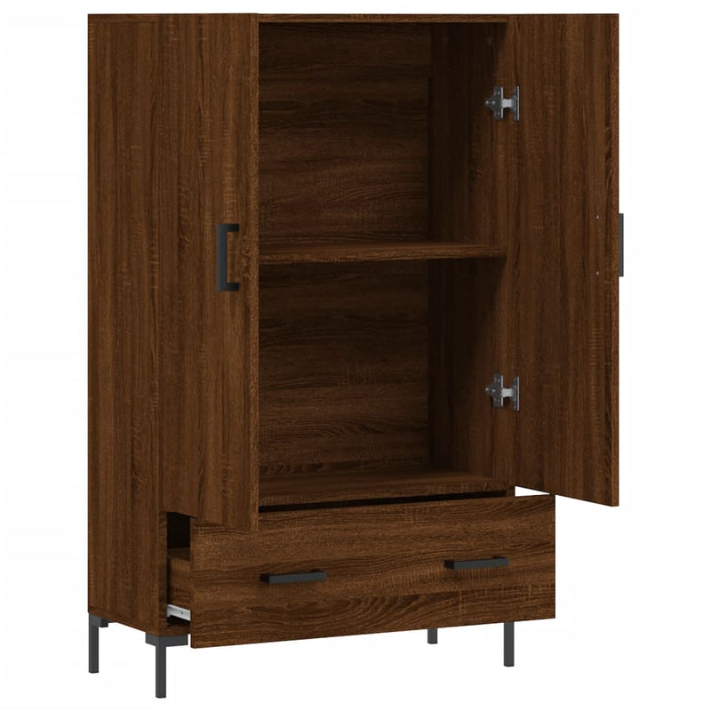 vidaXL barna tölgyszínű szerelt fa magasszekrény 69,5 x 31 x 115 cm