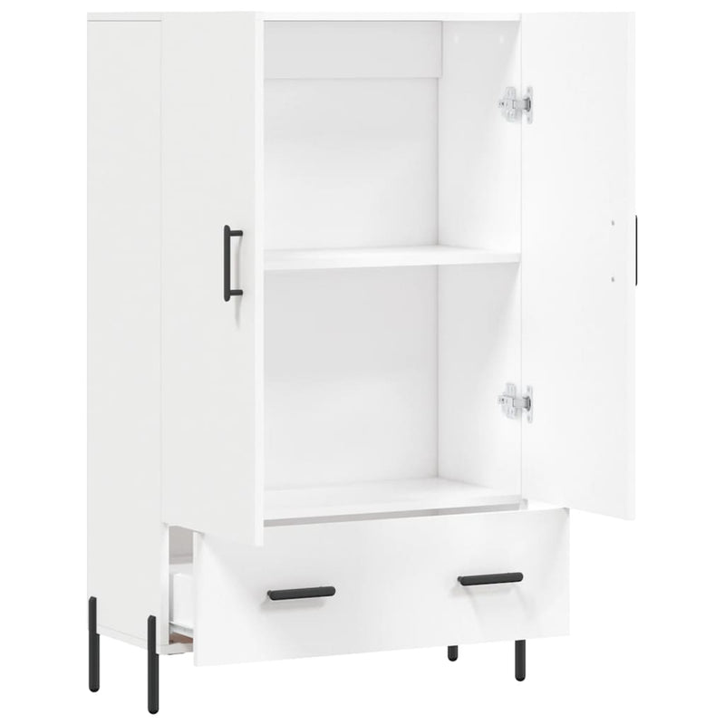 vidaXL fehér szerelt fa magasszekrény 69,5 x 31 x 115 cm