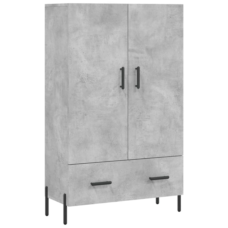 vidaXL betonszürke szerelt fa magasszekrény 69,5 x 31 x 115 cm