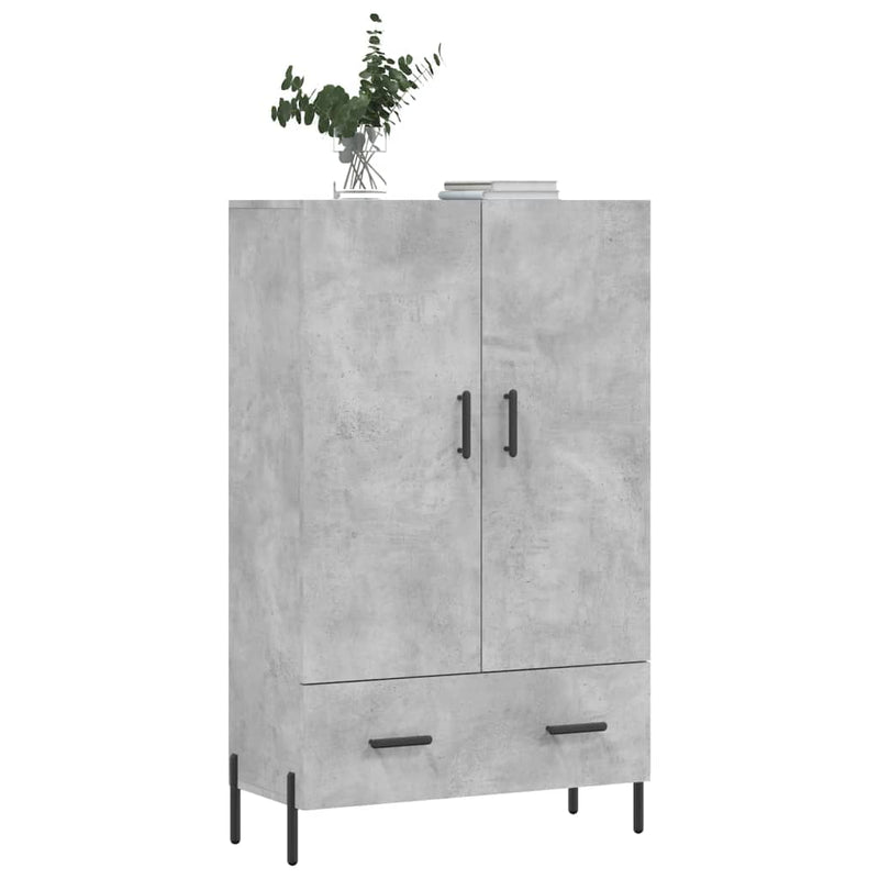 vidaXL betonszürke szerelt fa magasszekrény 69,5 x 31 x 115 cm