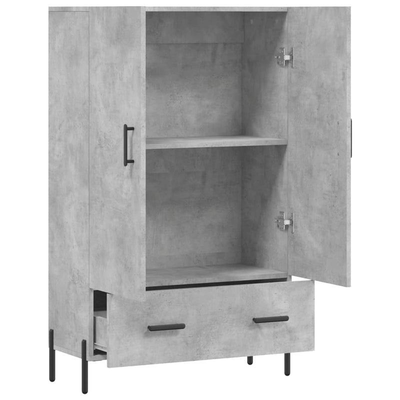 vidaXL betonszürke szerelt fa magasszekrény 69,5 x 31 x 115 cm