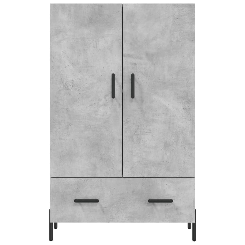 vidaXL betonszürke szerelt fa magasszekrény 69,5 x 31 x 115 cm