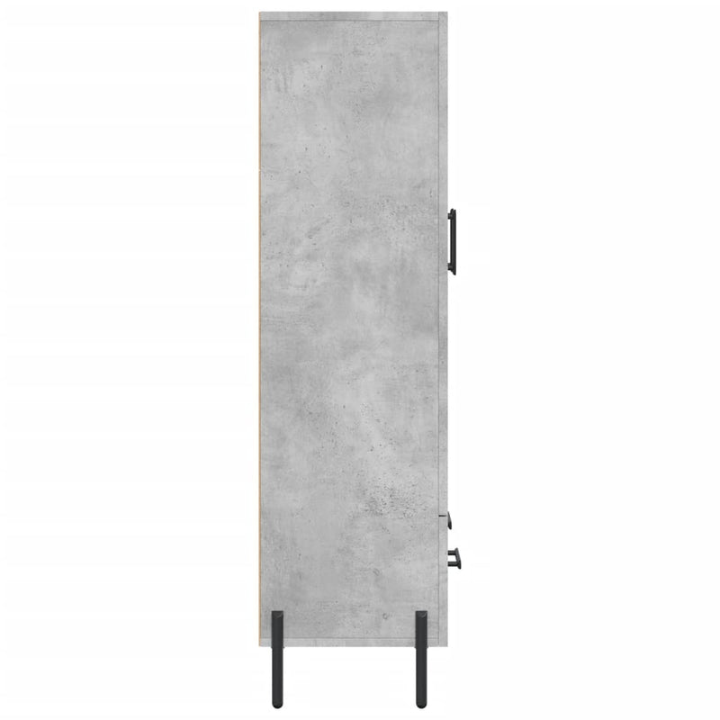 vidaXL betonszürke szerelt fa magasszekrény 69,5 x 31 x 115 cm