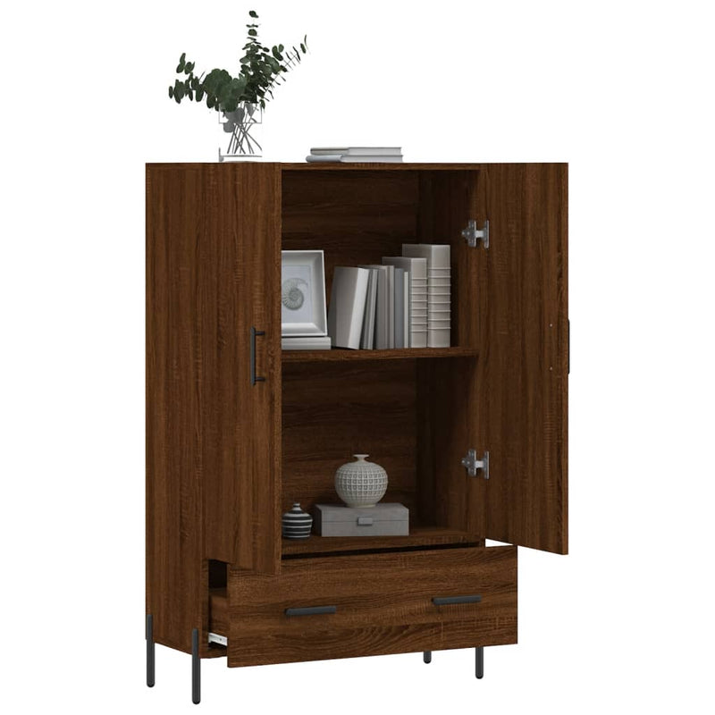 vidaXL barna tölgyszínű szerelt fa magasszekrény 69,5 x 31 x 115 cm