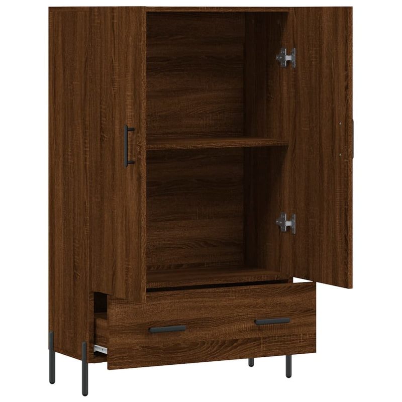 vidaXL barna tölgyszínű szerelt fa magasszekrény 69,5 x 31 x 115 cm